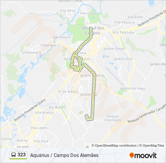 323 bus Line Map