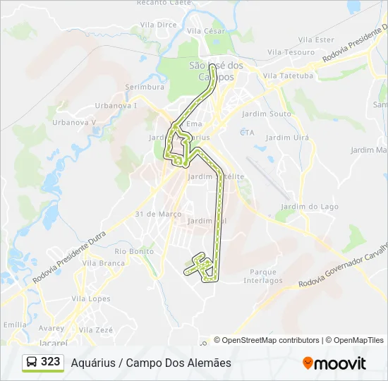 323 Bus Line Map