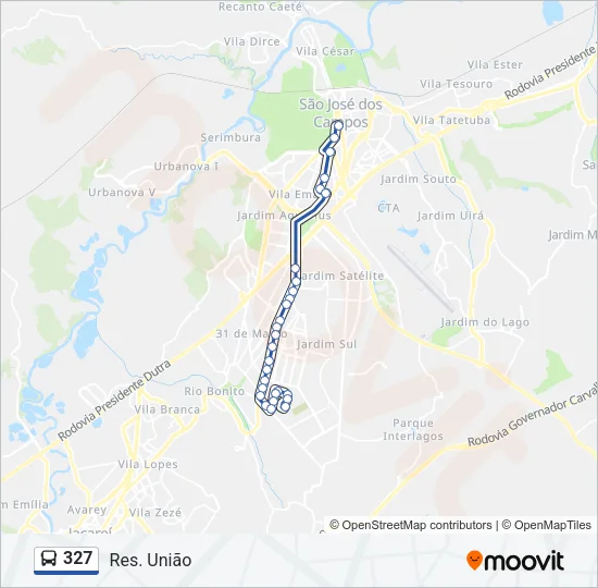327 Bus Line Map