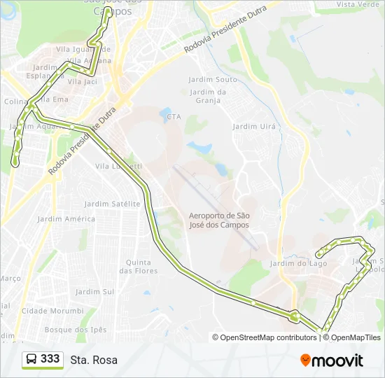 333 Bus Line Map