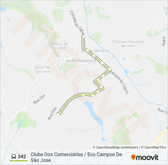 342 Bus Line Map
