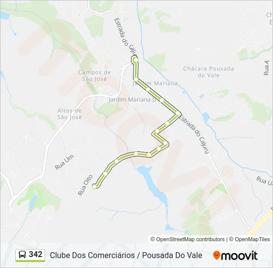 342 Bus Line Map