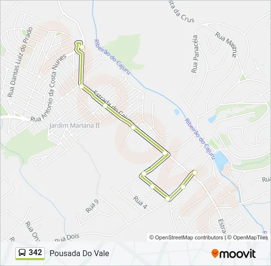342 Bus Line Map