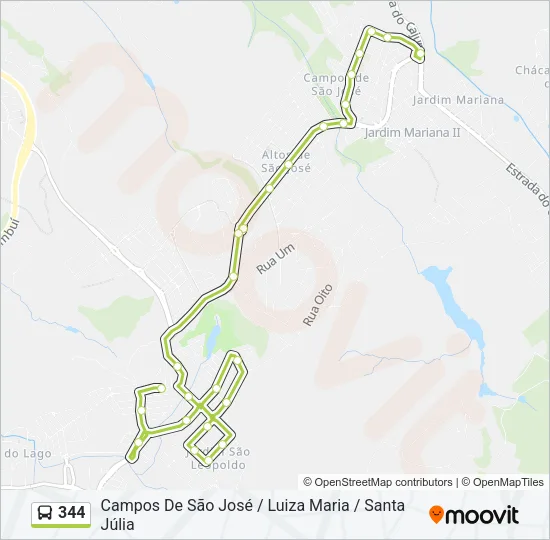 344 Bus Line Map