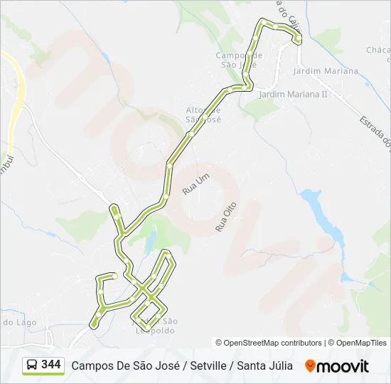 344 Bus Line Map