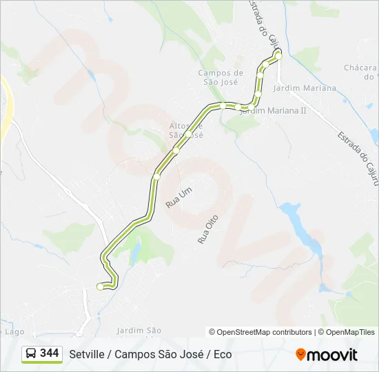 344 Bus Line Map