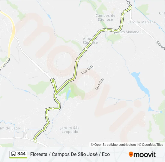 344 Bus Line Map