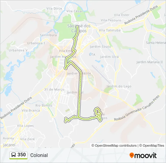 350 Bus Line Map