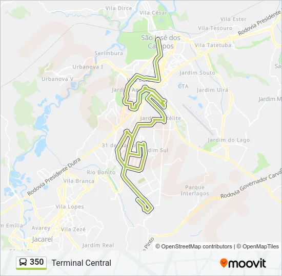 350 Bus Line Map