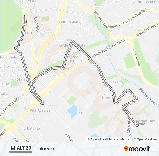 ALT 20 Bus Line Map