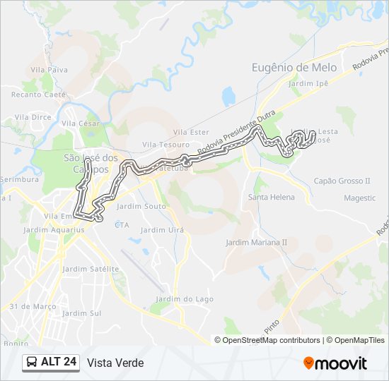 ALT 24 bus Line Map