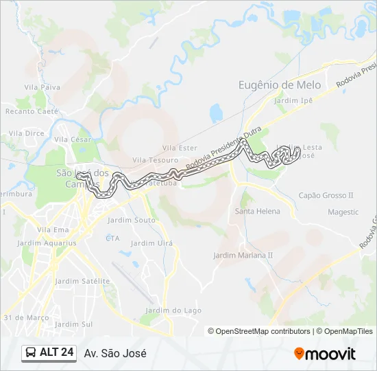 ALT 24 Bus Line Map