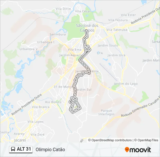 ALT 31 Bus Line Map