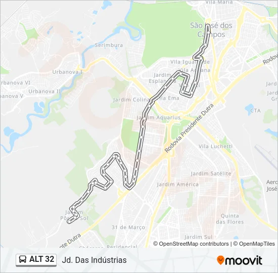 ALT 32 Bus Line Map