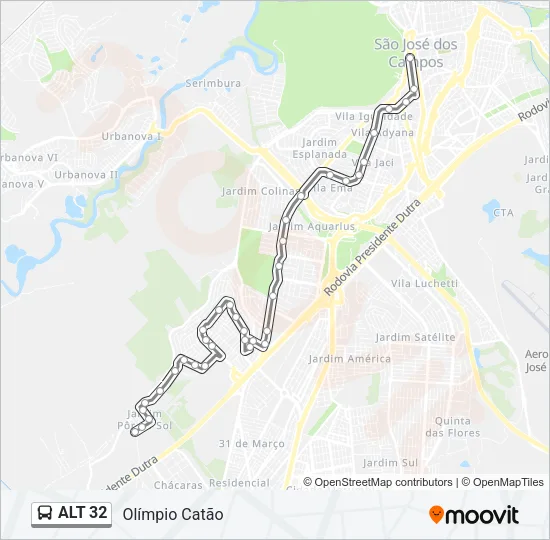 ALT 32 Bus Line Map