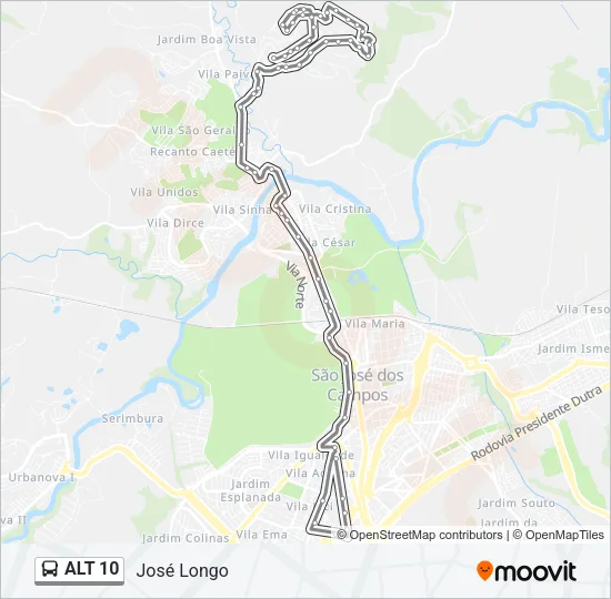 ALT 10 Bus Line Map