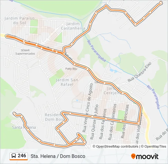 246 Bus Line Map