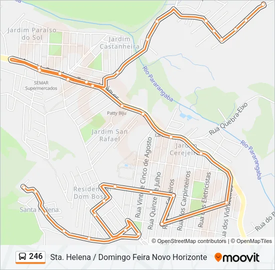 246 Bus Line Map