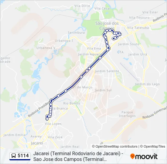 5114 Bus Line Map