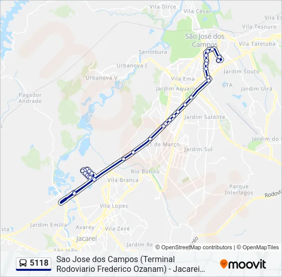 5118 Bus Line Map