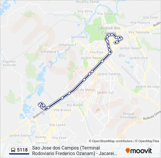 5118 Bus Line Map