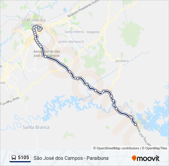 Mapa da linha 5105 de 
