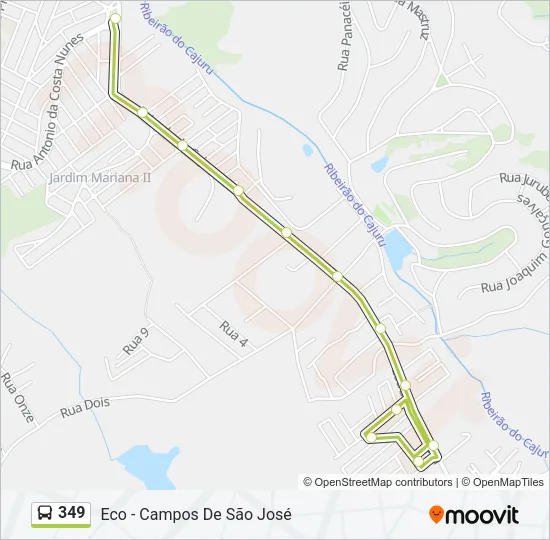 349 Bus Line Map