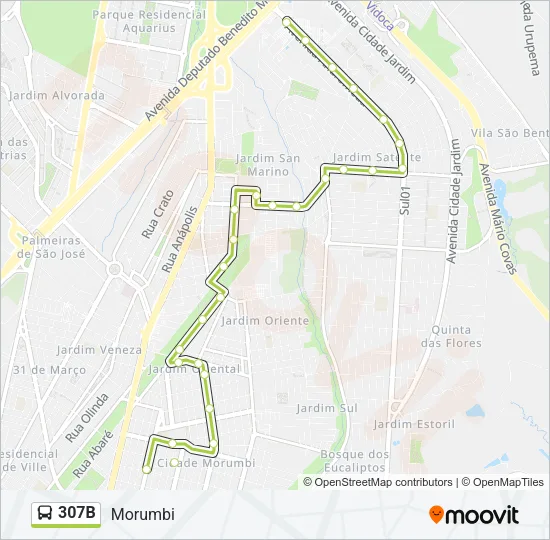 307B Bus Line Map