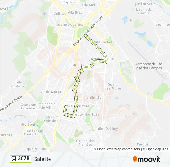 307B Bus Line Map