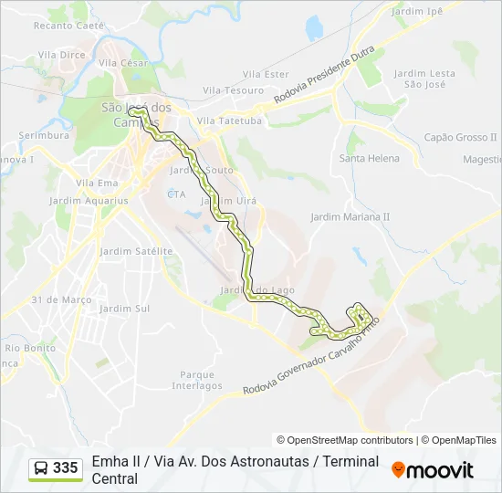 335 Bus Line Map