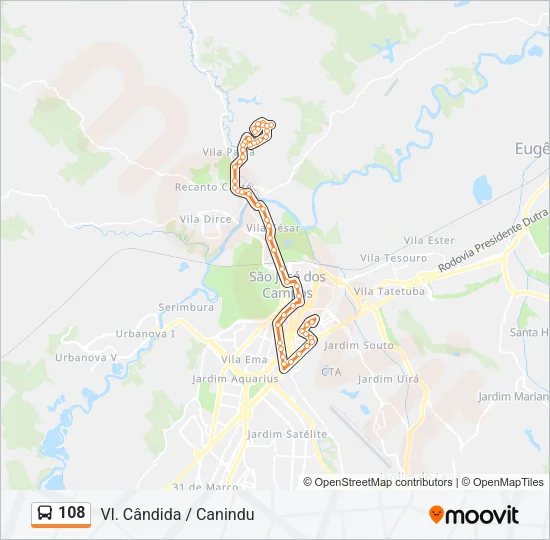 108 Bus Line Map
