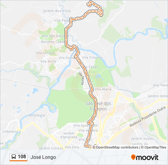 108 bus Line Map