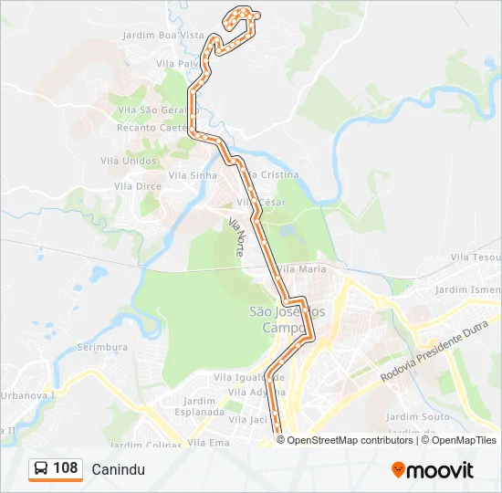 108 Bus Line Map