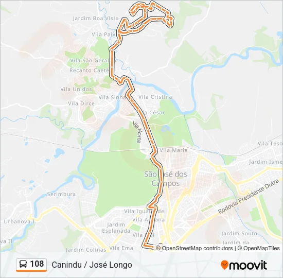 108 Bus Line Map