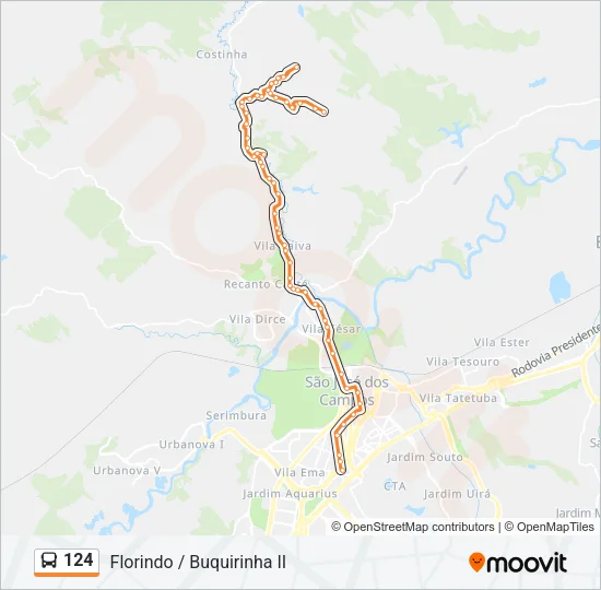 124 Bus Line Map
