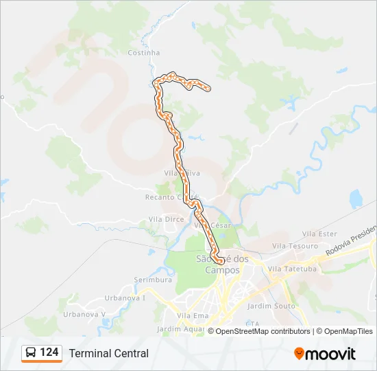 124 Bus Line Map