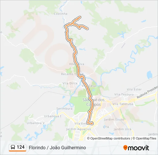 124 Bus Line Map