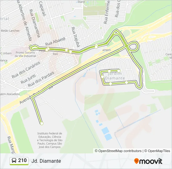 210 Bus Line Map