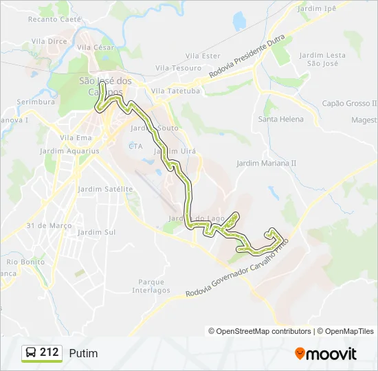 212 Bus Line Map