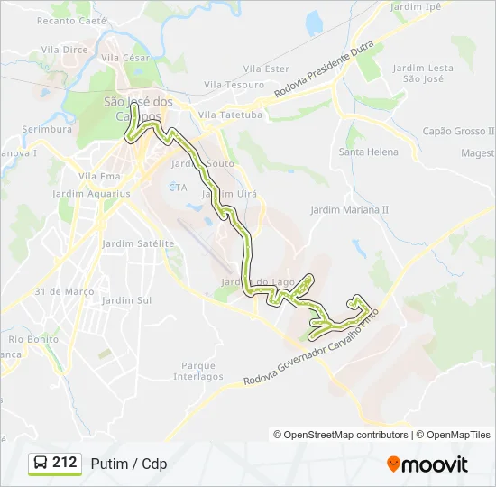 212 Bus Line Map
