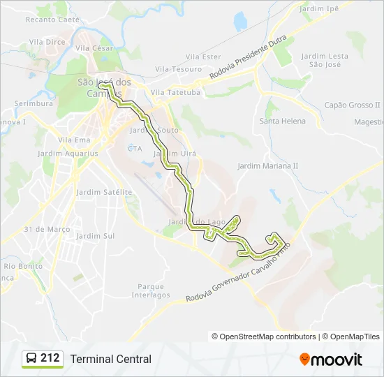 212 Bus Line Map
