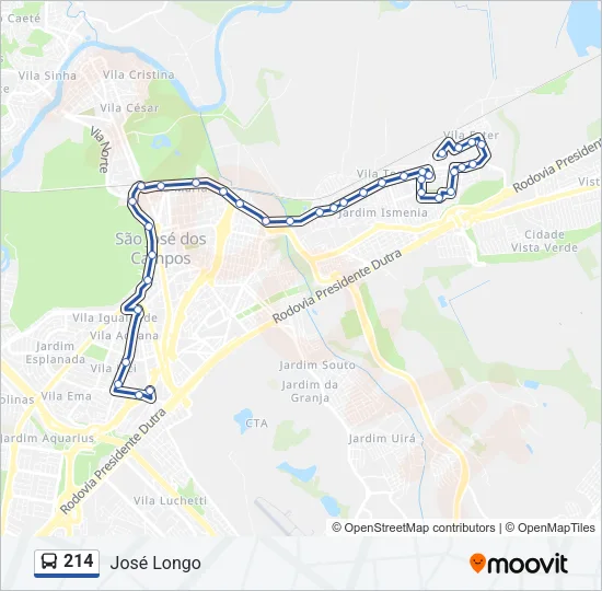 214 Bus Line Map