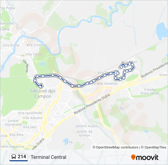 214 Bus Line Map