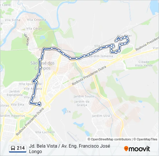 214 Bus Line Map