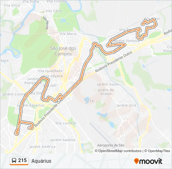 215 Bus Line Map