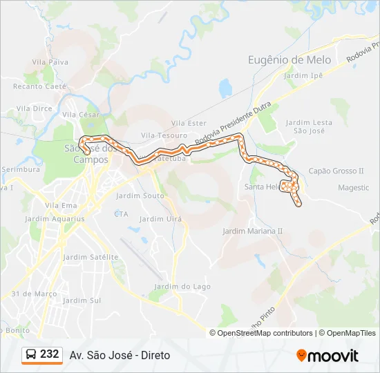 232 Bus Line Map