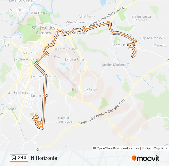240 Bus Line Map