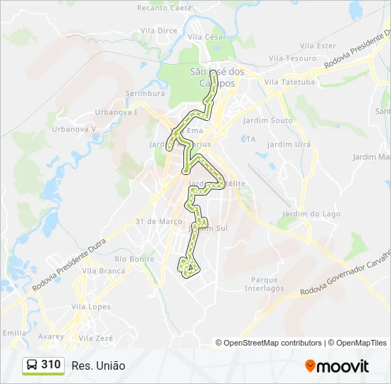 310 Bus Line Map