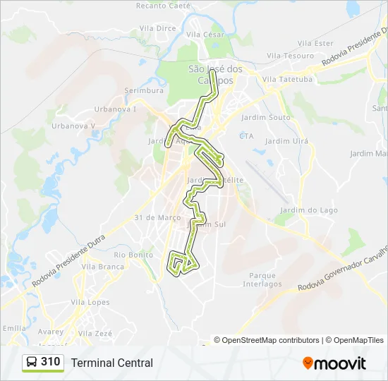 310 Bus Line Map