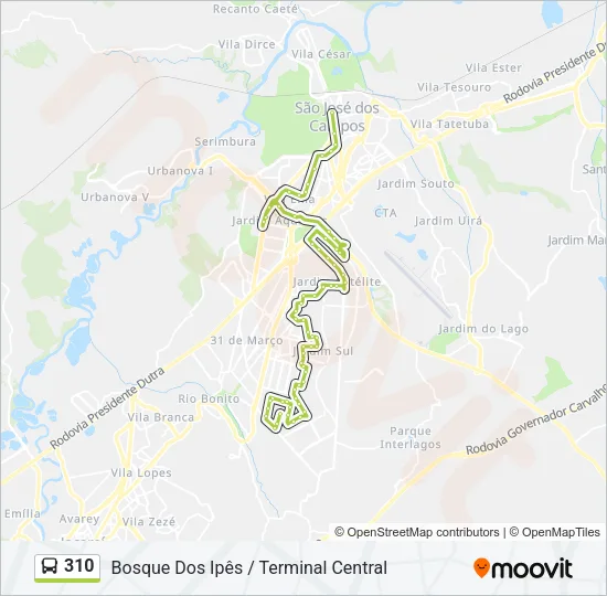 310 Bus Line Map
